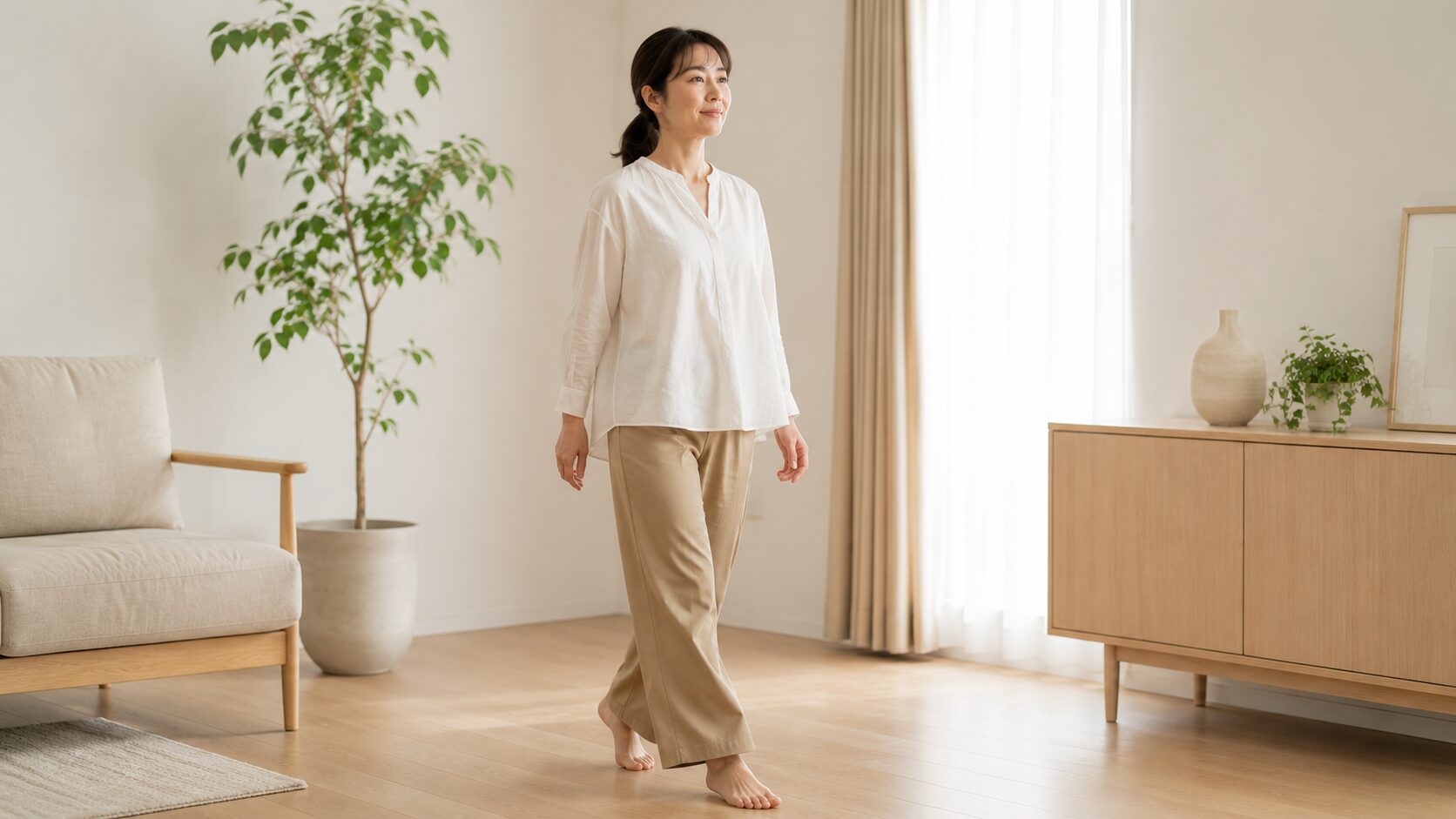 立ち仕事や歩く人のイメージ