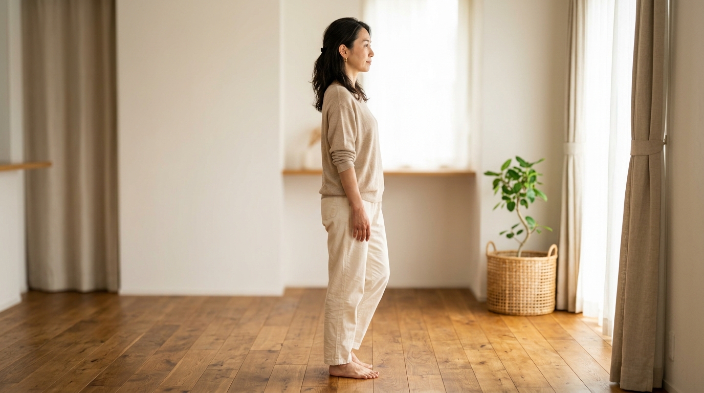 足元から全身を見直すイメージ